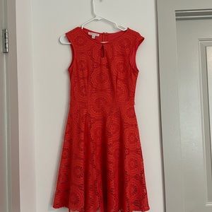 London Times Orange Lace Dress